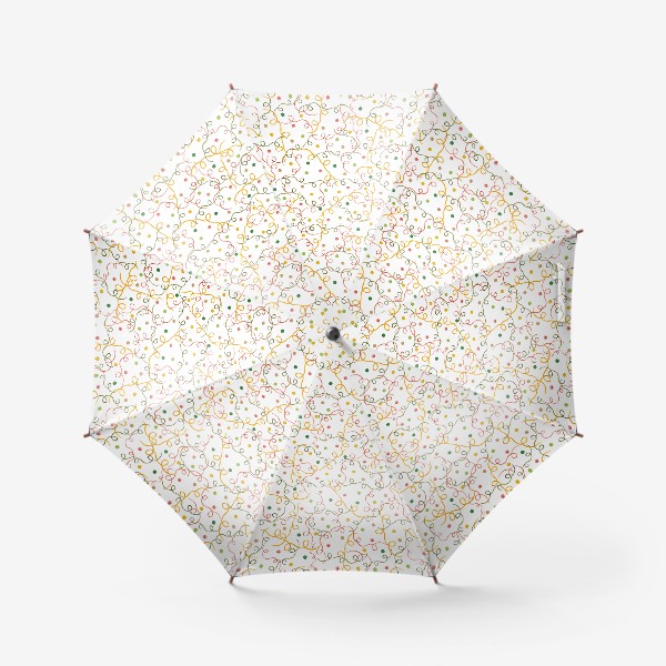 Зонт «Новогодний принт. Цветной серпантин, конфетти»