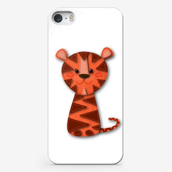 Чехол iPhone «Милый тигрёнок из флиса»