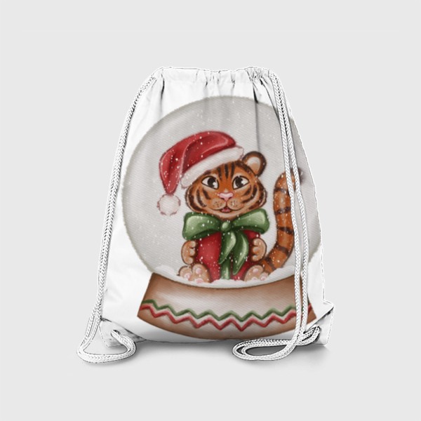 Рюкзак «Тигрёнок в снежном шаре»
