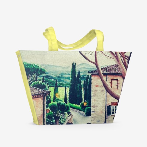 Пляжная сумка «Вечерняя Италия. Сказочная Тоскана.»