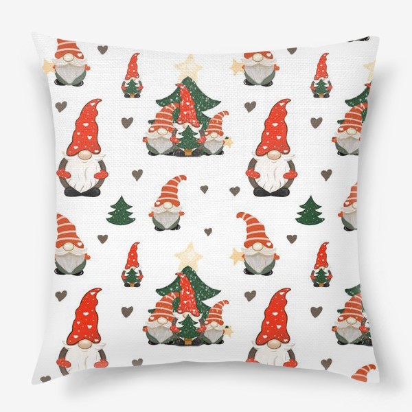 Подушка «рождественские гномы»