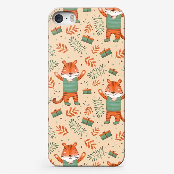 Чехол iPhone « Тигрята с подарками»