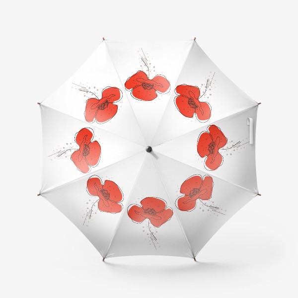 Зонт «"Красный мак"»