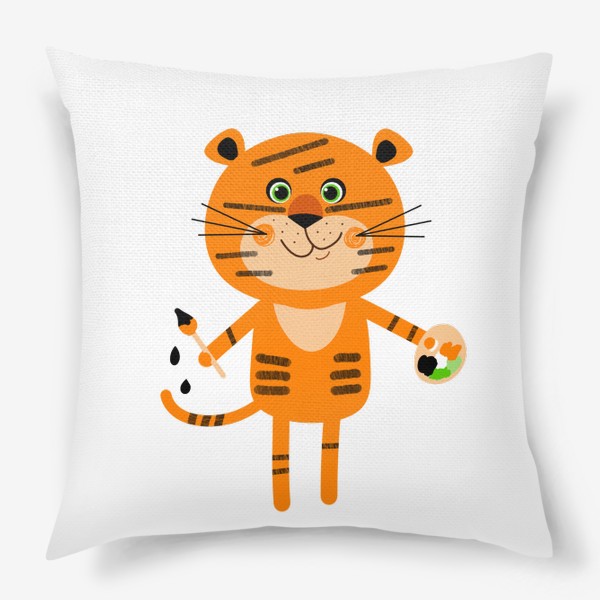 Подушка «Тигр-художник »