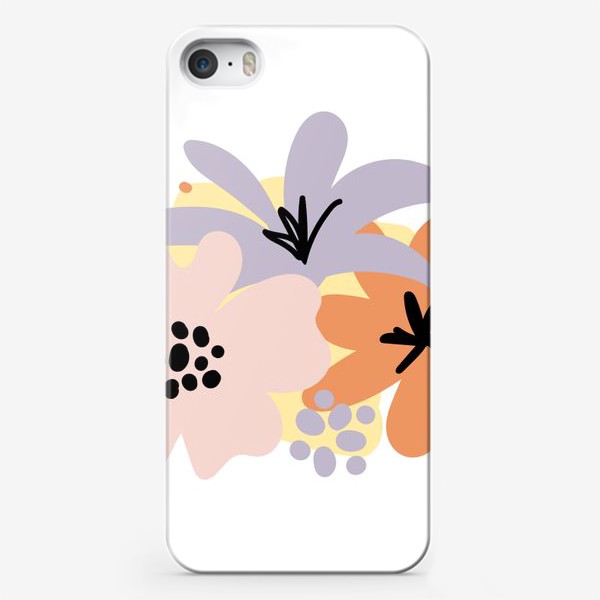 Чехол iPhone « «Цветочный графический дизайн. Абстрактный минимальный цветок, нарисованный от руки.»»