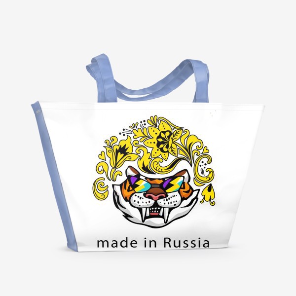 Пляжная сумка «Тигр в кокошнике-2»