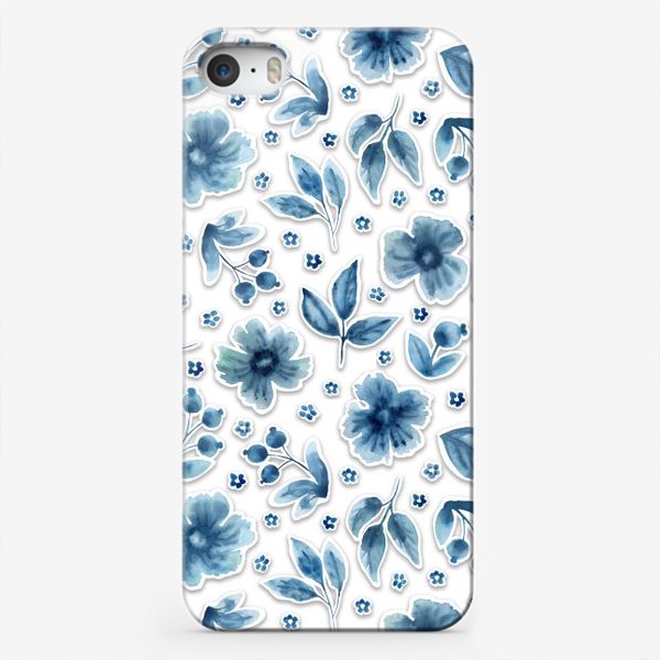 Чехол iPhone «Синие цветы»