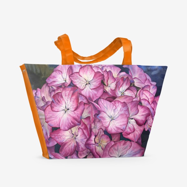 Пляжная сумка «In my garden. Spring hydrangea»