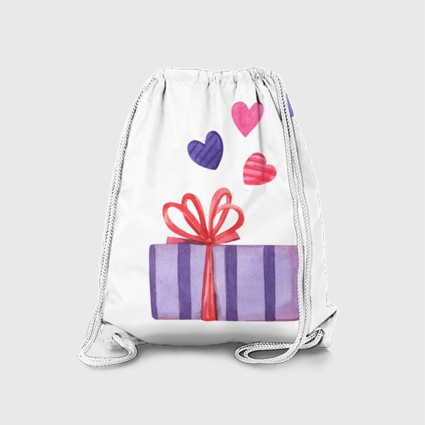 Рюкзак «Подарок с сердечками. День влюбленных»