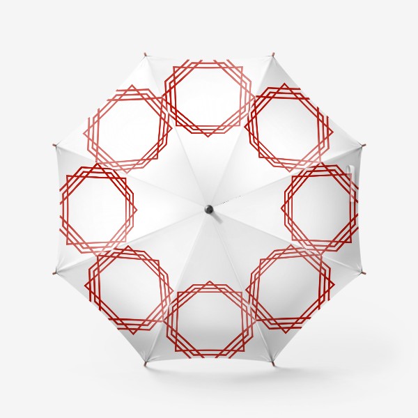 Зонт «Красный орнамент»