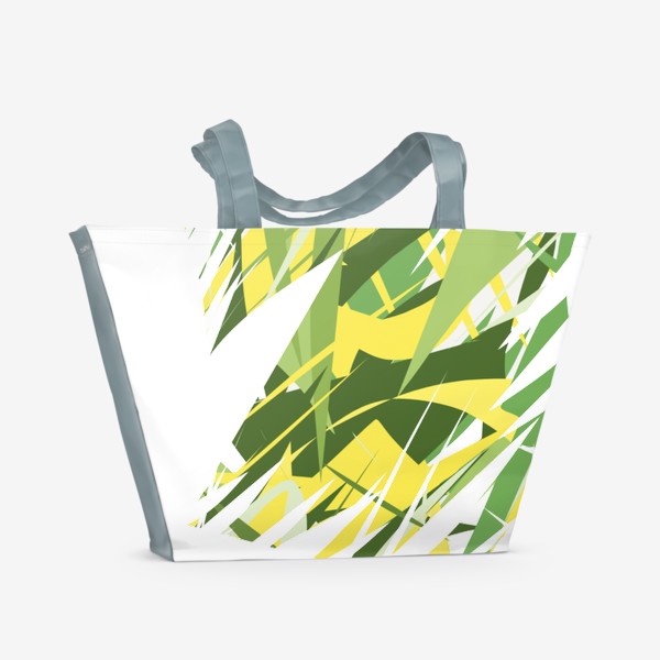 Пляжная сумка «Зелёный орнамент»