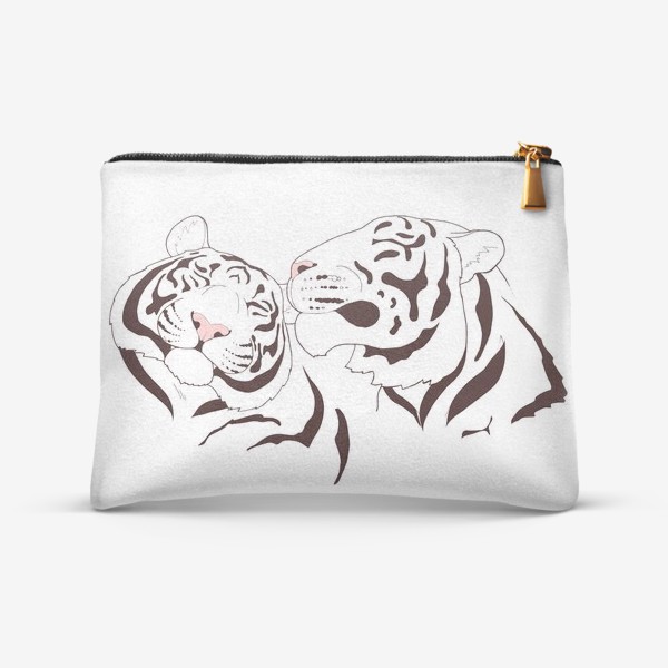 Косметичка «пара белых тигров»