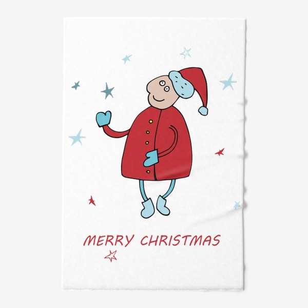 Полотенце «Дед мороз поздравляет с новым годом»
