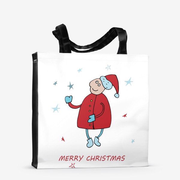 Сумка-шоппер «Дед мороз поздравляет с новым годом»