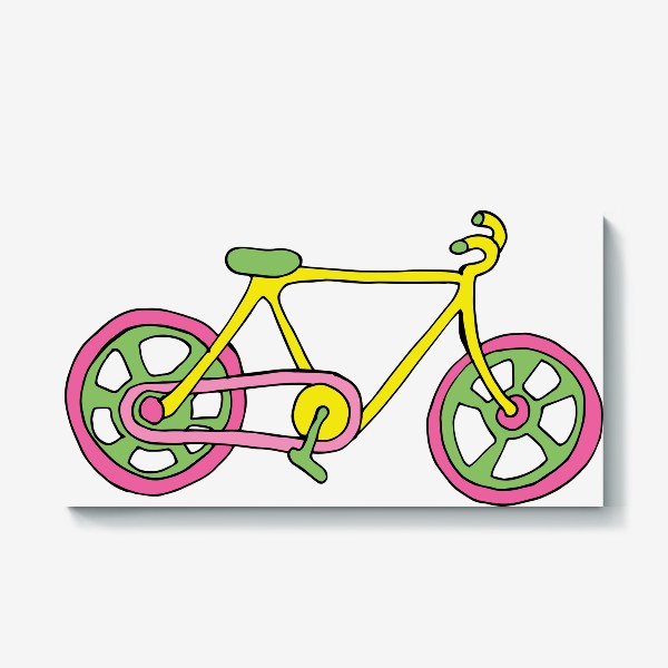 Холст «Я люблю кататься на велосипеде»