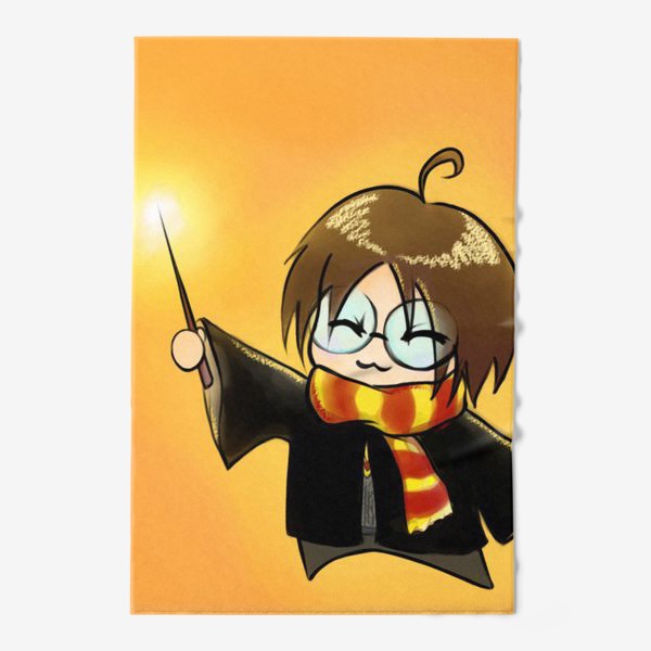 Полотенце «Аниме мальчик в костюме волшебника Гарри Поттер»
