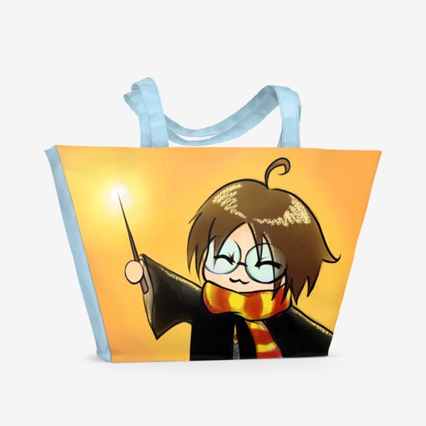 Пляжная сумка &laquo;Аниме мальчик в костюме волшебника Гарри Поттер&raquo;