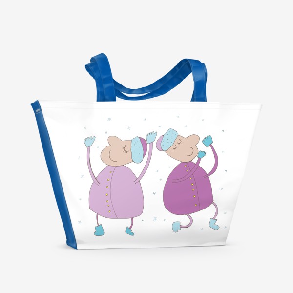 Пляжная сумка «Веселые деды морозы»