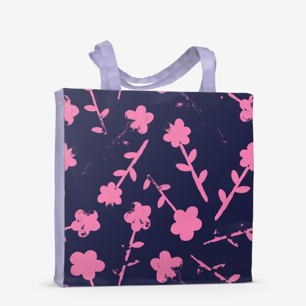 Сумка-шоппер «Розовые цветы гранж»