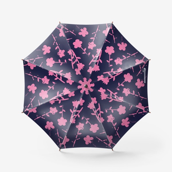 Зонт «Розовые цветы гранж»