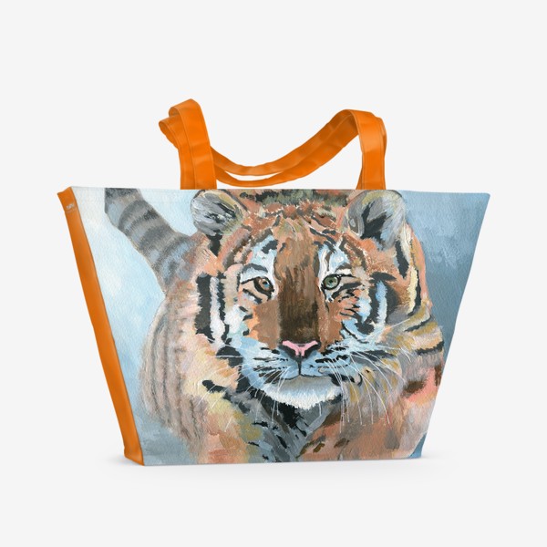 Пляжная сумка «снежный тигр»