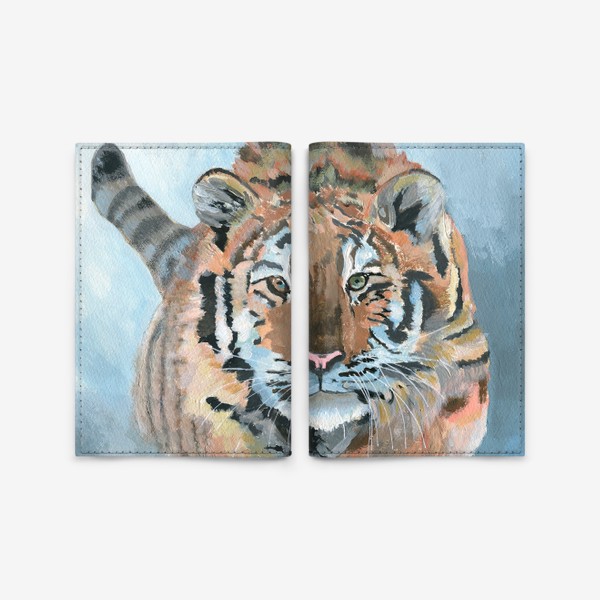 Обложка для паспорта «снежный тигр»