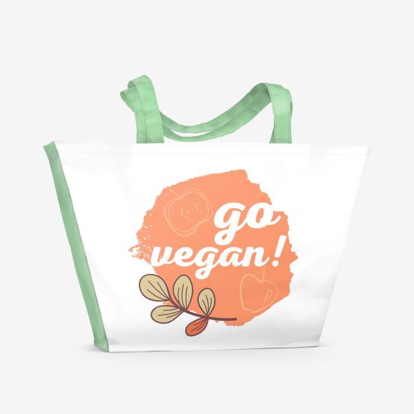 Пляжная сумка «Go vegan»