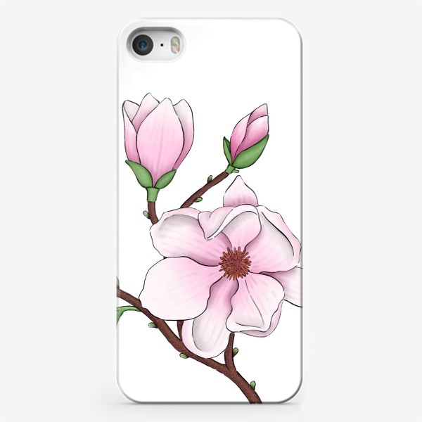 Чехол iPhone «Цветок магнолии. Диджитал акварель »