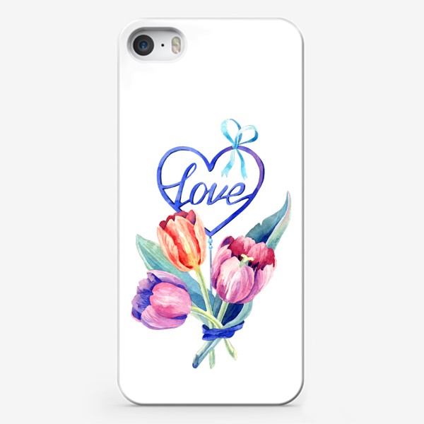Чехол iPhone «Тюльпаны для любимой»