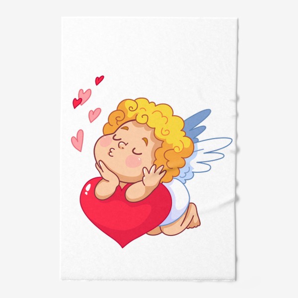 Полотенце «Милый ангелочек и сердечки»