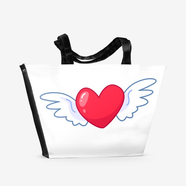 Пляжная сумка «Сердце с крыльями»