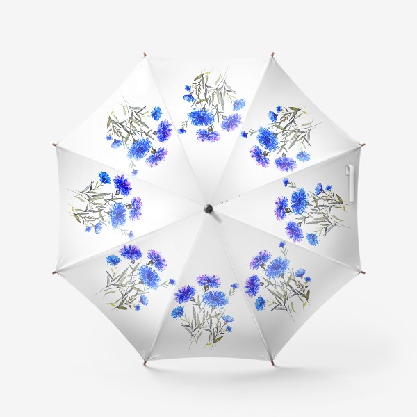 Зонт «Акварельные васильки»