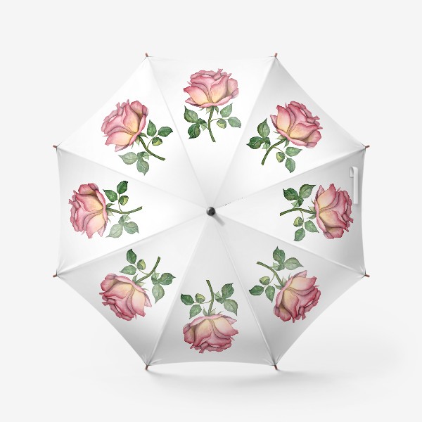 Зонт «Акварельная роза.»
