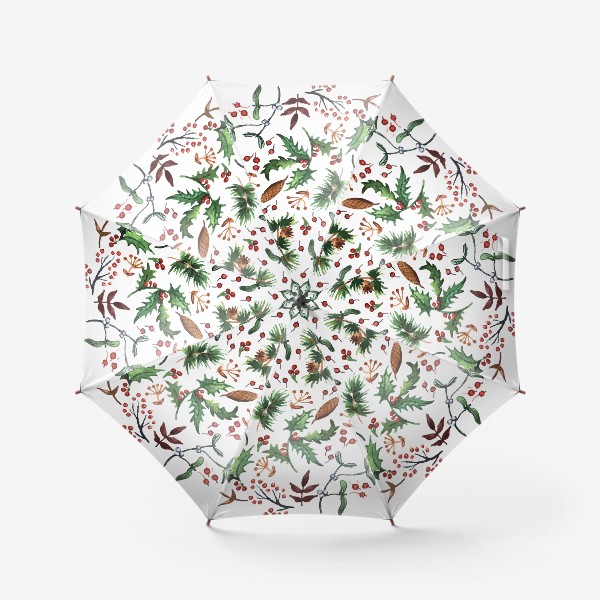 Зонт «Новогодняя ботаника»