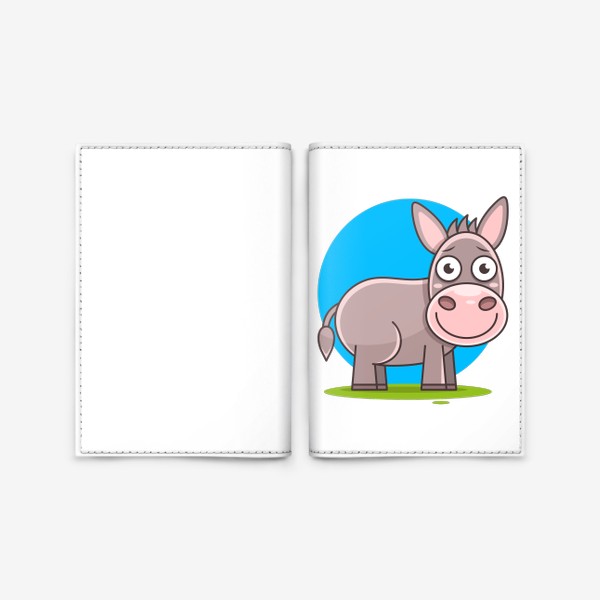 Обложка для паспорта «Ослик»