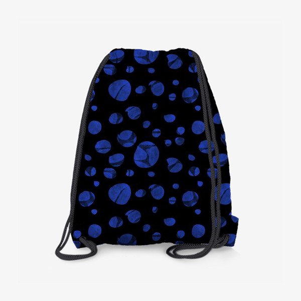 Рюкзак «Абстрактный черно-синий узор (горошек)»