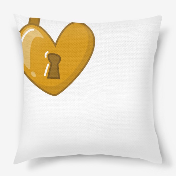Подушка «Золотой замок в форме сердца»