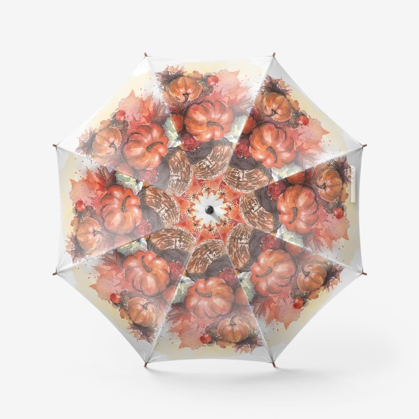 Зонт «Осенний натюрморт с тыквами. Halloween»