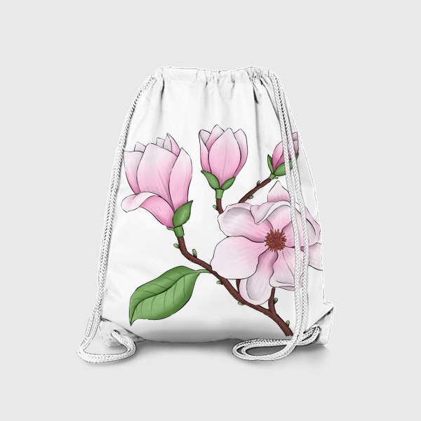 Рюкзак «Цветок магнолии. Диджитал акварель »