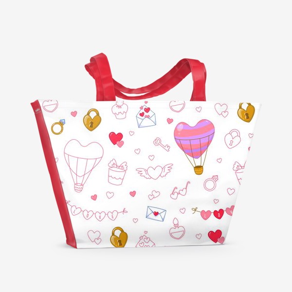 Пляжная сумка «День святого валентина»