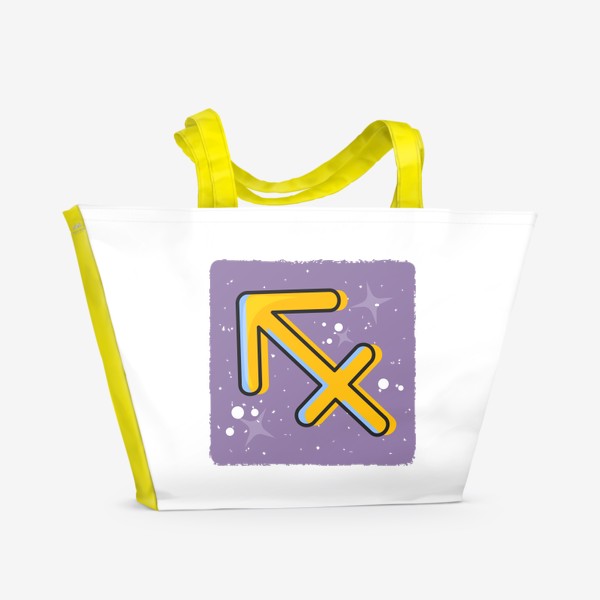 Пляжная сумка «Знаки зодиака - Стрелец . Символ на звездном небе»