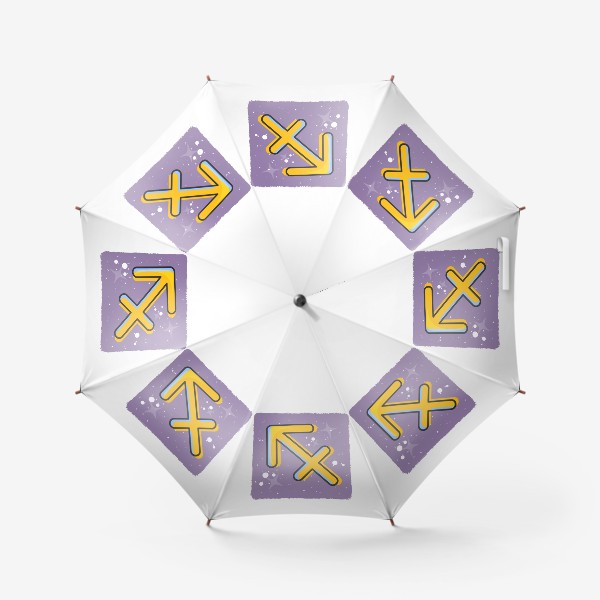 Зонт «Знаки зодиака - Стрелец . Символ на звездном небе»