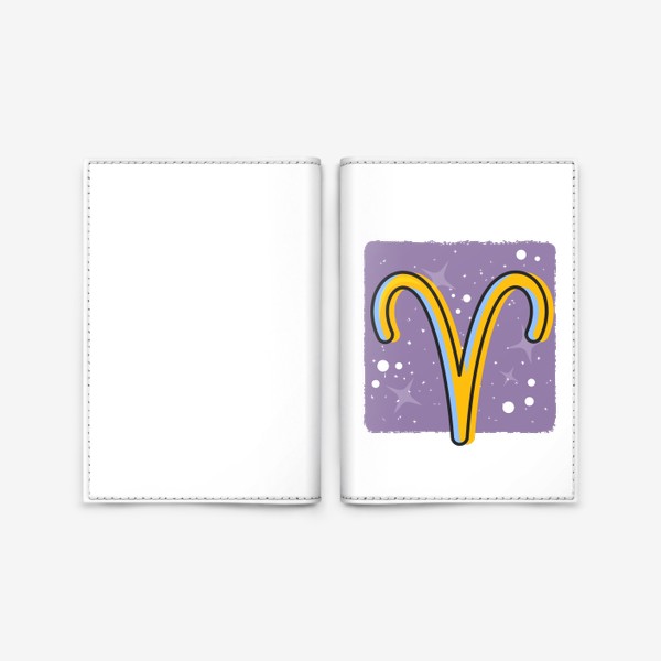 Обложка для паспорта «Знаки зодиака - Овен . Символ на звездном небе»