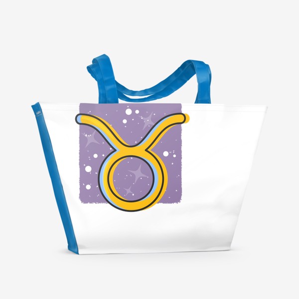 Пляжная сумка «Знаки зодиака - Телец. Символ на звездном небе»