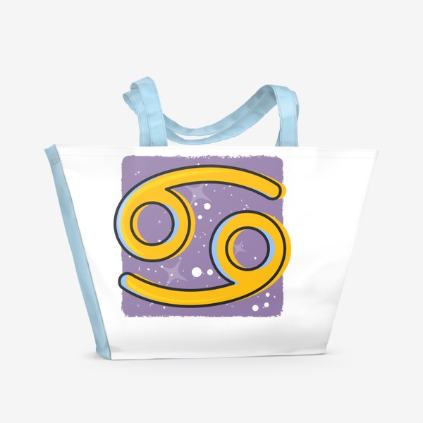 Пляжная сумка «Знаки зодиака - Рак. Символ на звездном небе»