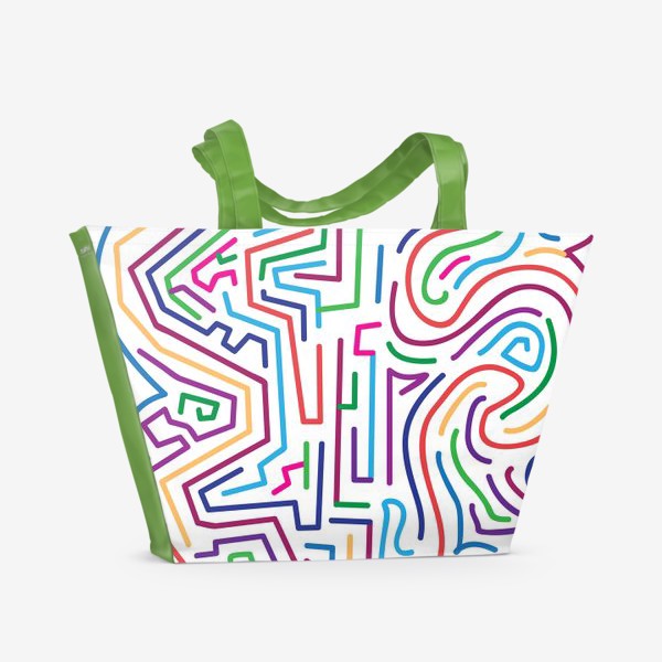 Пляжная сумка «Цветной узор»