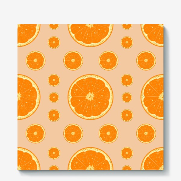 Холст «Принт с апельсинами»