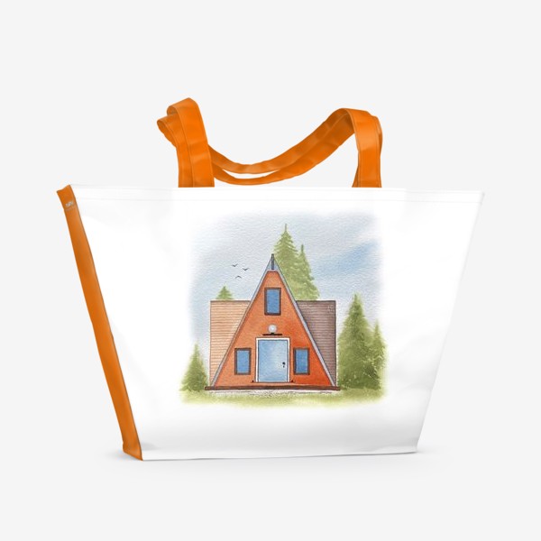 Пляжная сумка &laquo;Оранжевый дом&raquo;