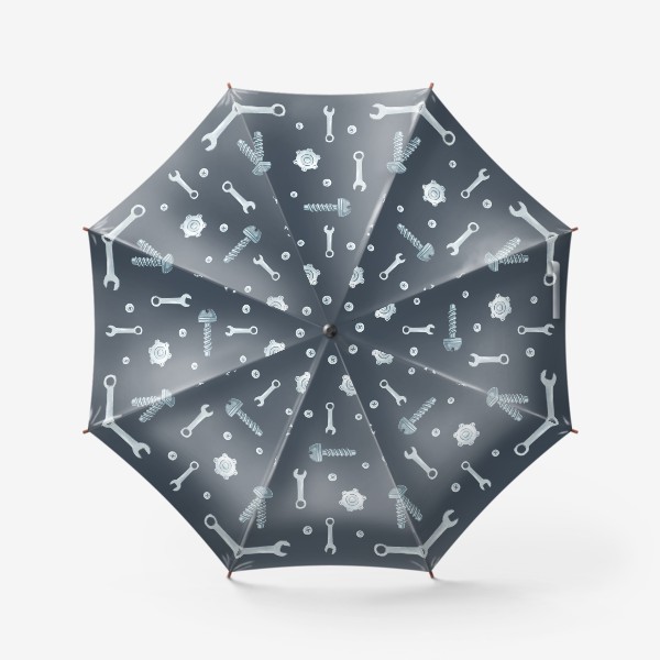 Зонт «Шурупы и отвертки на темном»