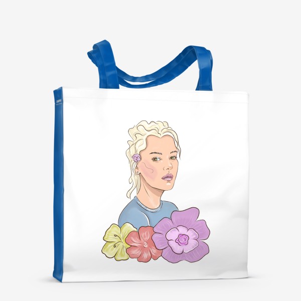 Сумка-шоппер «Девушка с цветами»